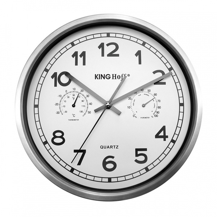 Стенен часовник 30Cm Kinghoff Kh-5027 Термометър