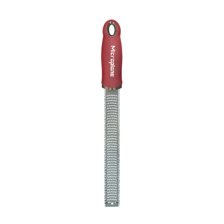 Ренде Microplane Premium Zester, универсални, неръждаема стомана, червено/сребристо