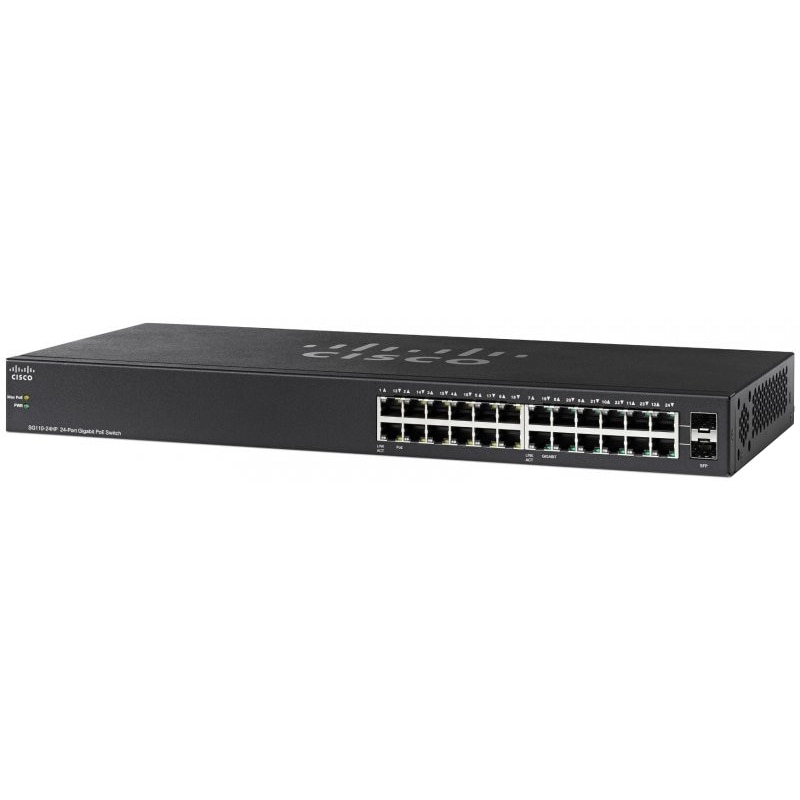 Switch Cisco SG110-24HP, 24 x 10/100/1000 Mbps, Gigabi, PoE