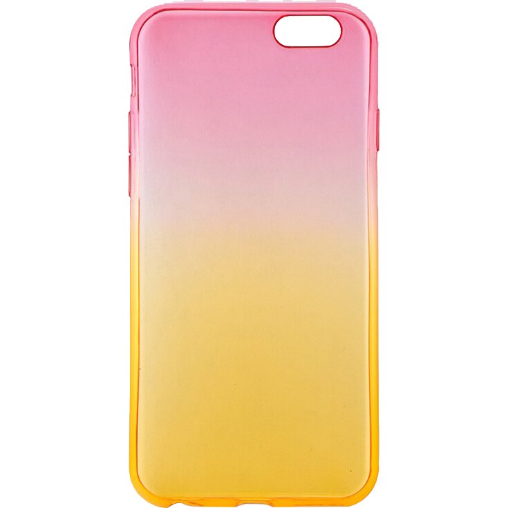 Capac Silicon iPhone 6/6s , Roz/Portocaliu