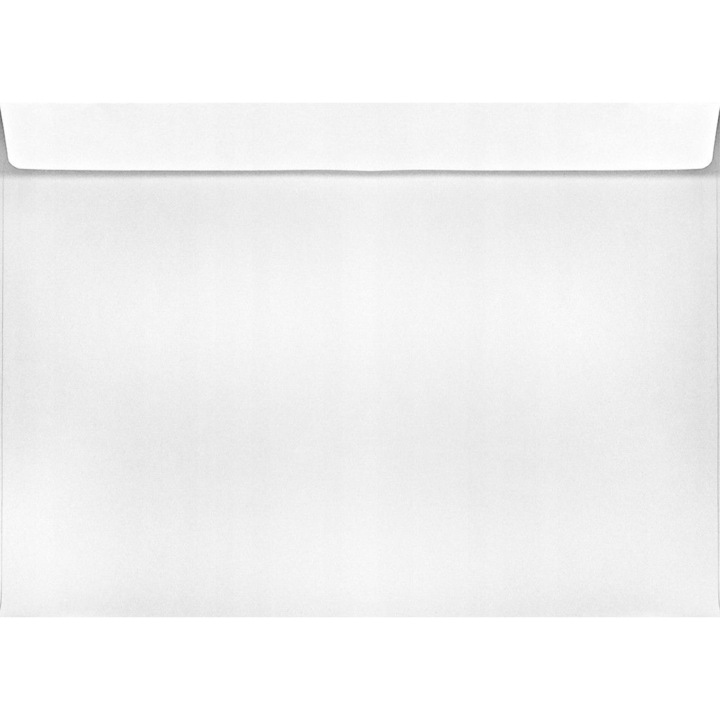 Set de plicuri decorative netede, Netuno, Olin, C4, 229x324mm, Banda detasabila, 120g/m2, Hartie, alb, 200 buc