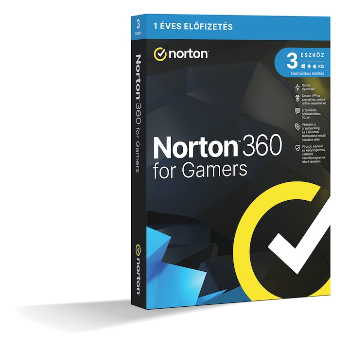 Norton 360 for Gamers 50GB HU 1 Felhasználó 3 eszköz 12MO GENERIC RET1 MM Antivírus