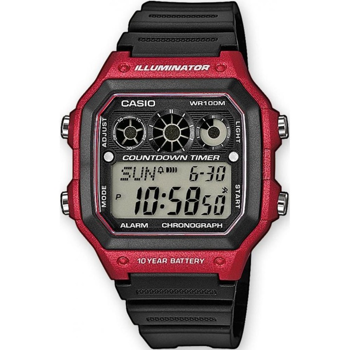 Мъжки часовник Casio, Collection AE AE-1300WH-4A, Дигитален