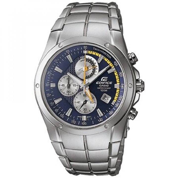 Мъжки часовник Casio Edifice, Classic EF, EF-516D, Сребърен, Син