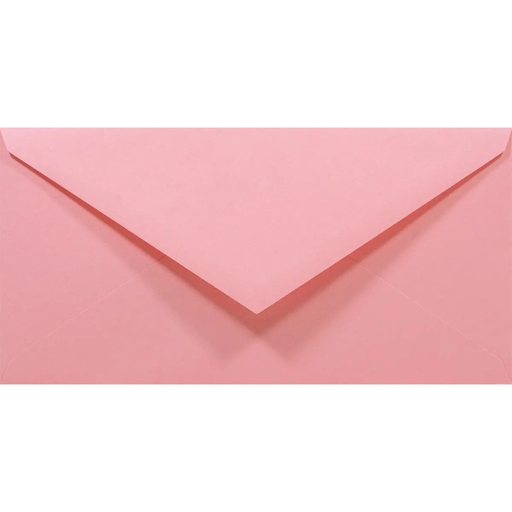 Комплект 100 цветни декоративни плика DL, 11x22 Rainbow pink, 80g
