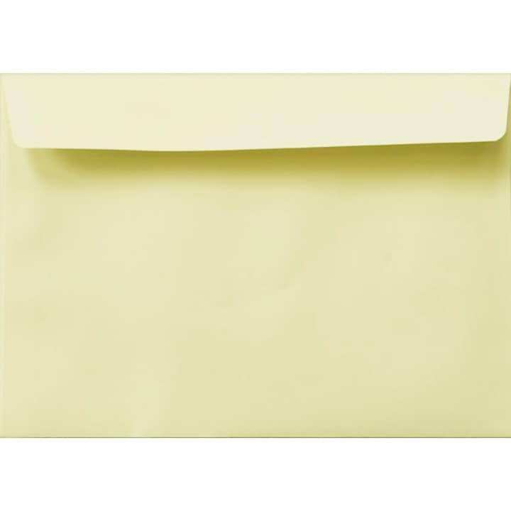 Set de plicuri decorative netede, Netuno, Olin, C5, 162x229mm, Banda detasabila, 120g/m2, Hartie, ecru, 500 buc