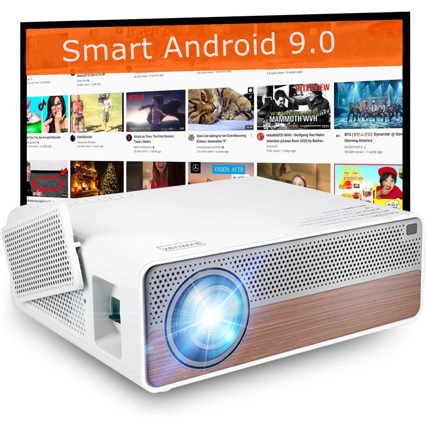 Проектор Full HD 4K проектор 9200lm 5000: 1 Android 9.0 WiFi 2.4 / 5 ...