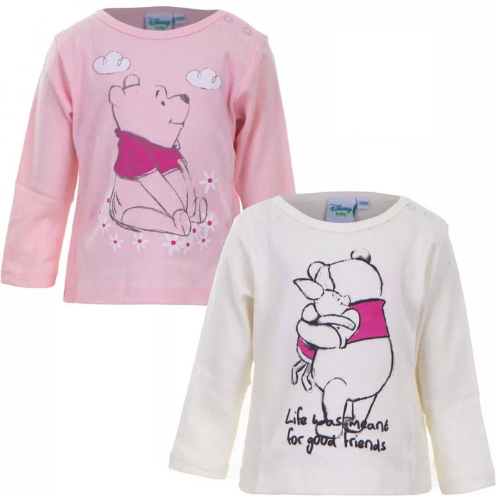 2 db babablúz készlet: Micimackó, Jorg, Pamut, Többszínű, Többszínű