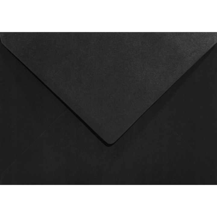 25 db dekoratív boríték készlet C5 színben, 16,2x22,9 Burano Nero fekete, 120g