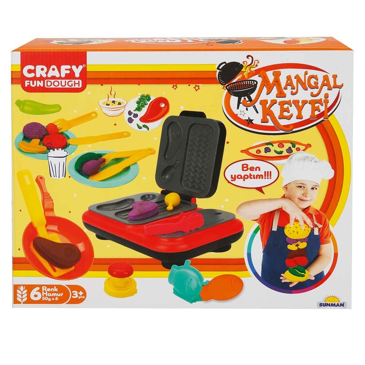 Set Crafy Dough - Barbeque, 22 piese