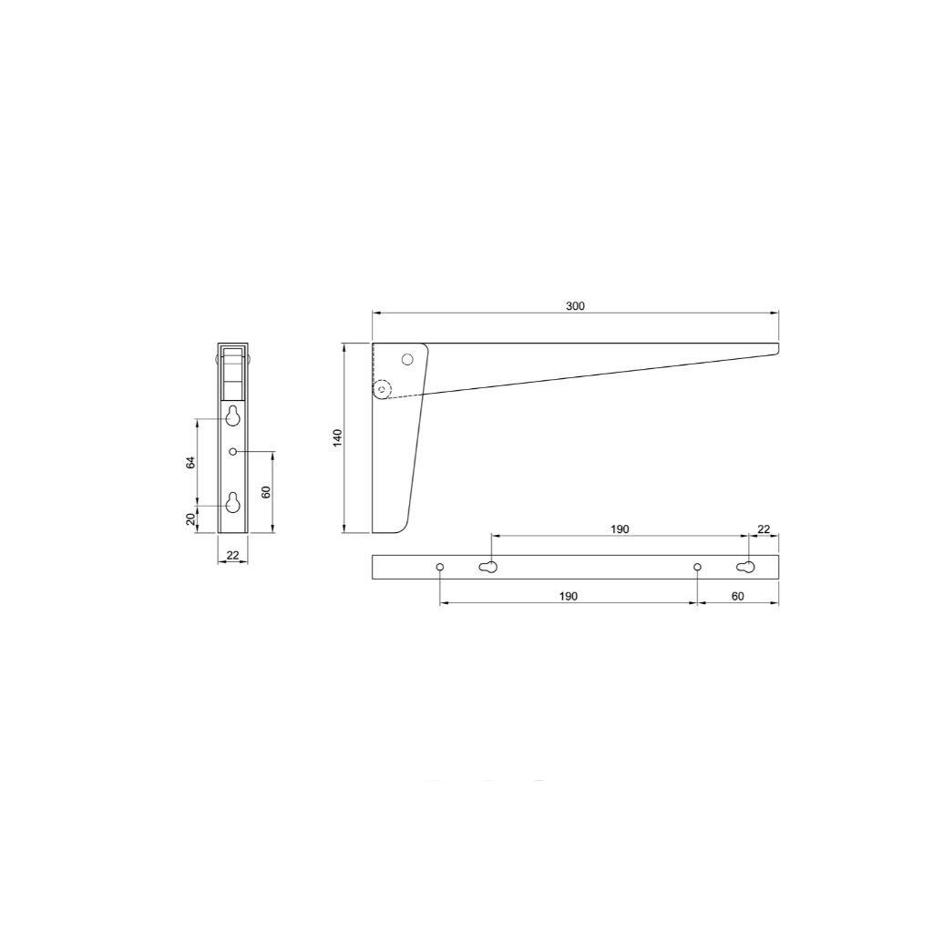 Set 2 console rabatabile h50x L300 mm din metal culoare alb - eMAG.ro