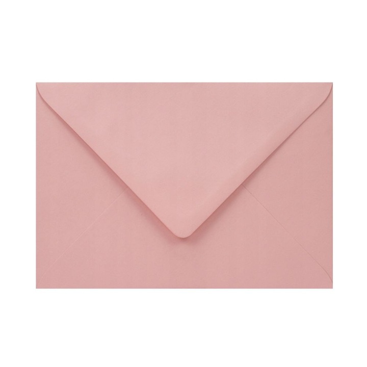 Set de plicuri decorative in culori, Netuno, Woodstock, B6, 120x180mm, Lipire umeda, V-tip, ecologica, 110g/m2, Hartie, roz deschis, 100 buc