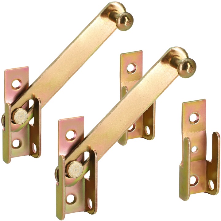 Set 2 opritoare usa, Kotarbau, Otel, 20x120 mm, Auriu