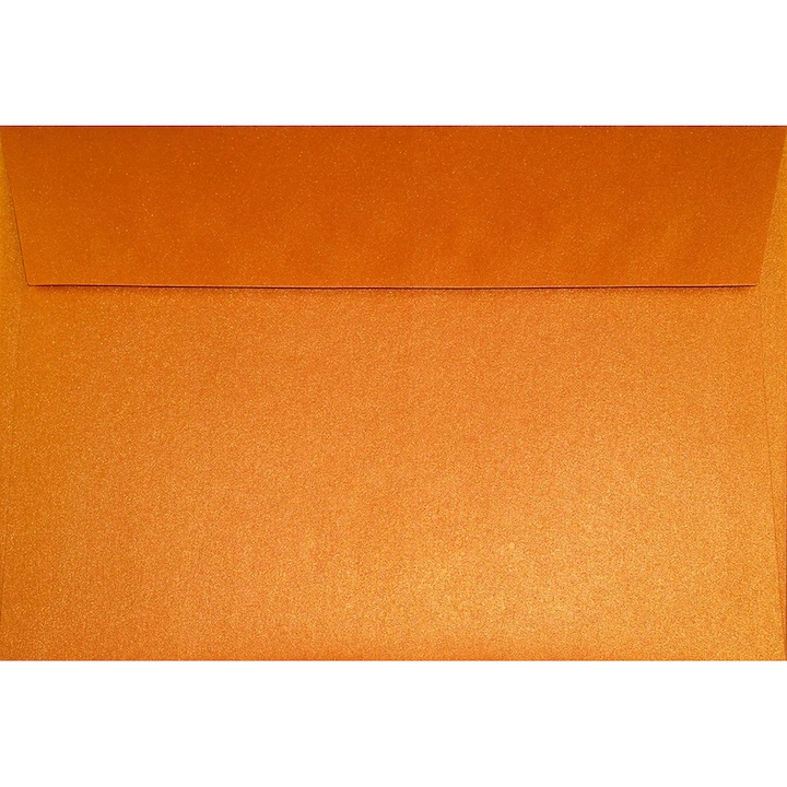 Комплект 25 метални декоративни плика C5, 16.2x22.4 Sirio Pearl Orange Glow orange, 125g