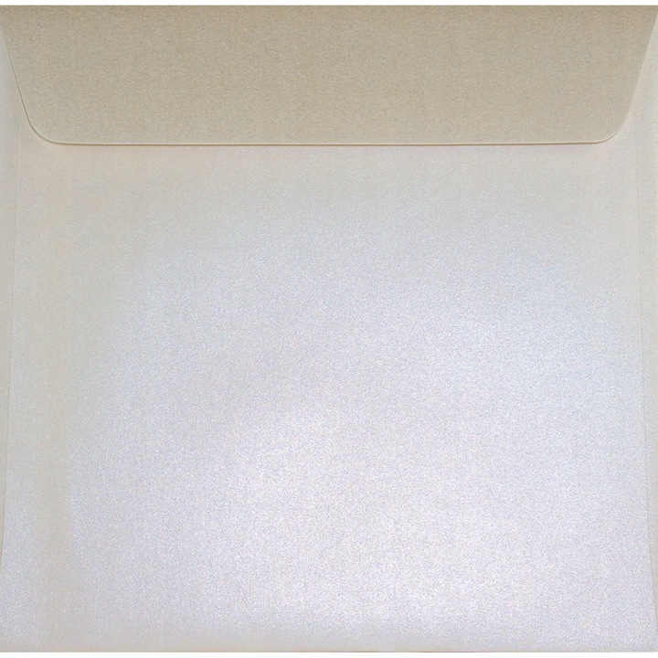 25 db K4 négyzet alakú fém dekoratív boríték készlet, 17x17 Sirio Pearl Oyster Shell ekrü, 125g