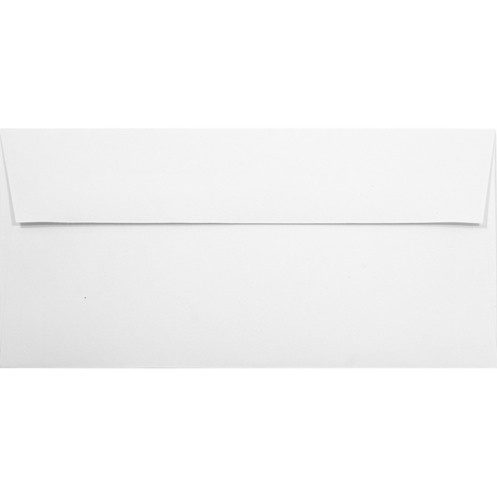 500 db DL bordás díszboríték készlet, 11x22 Acquerello Bianco fehér, 120g