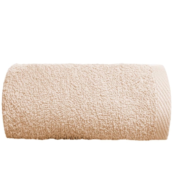 Prosop de baie Bari, Spod Igły i Nitki, Bumbac, 50 x 100 cm, Bej