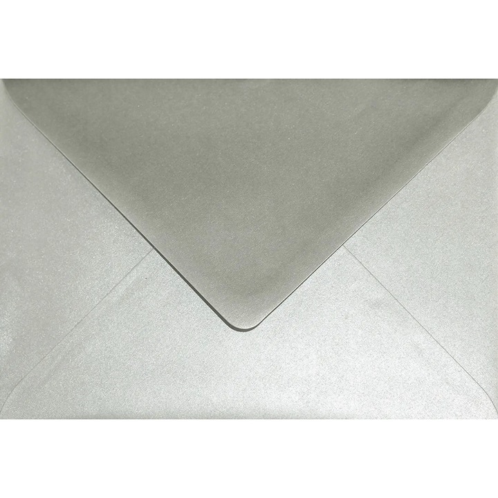 Комплект 25 метални декоративни плика B6, 12.5x17.5 Sirio Pearl Platinum silver, 110g