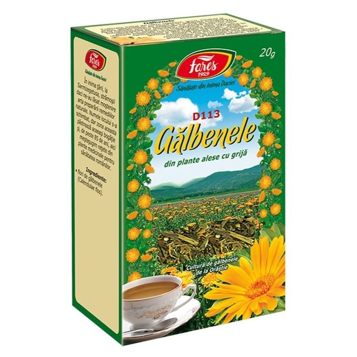 Galbenele flori, ceai, punga a 20 gr