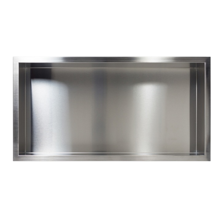 Nisa de dus Balneo Wall-Box One, 60x30x7cm, Inox, Argintiu