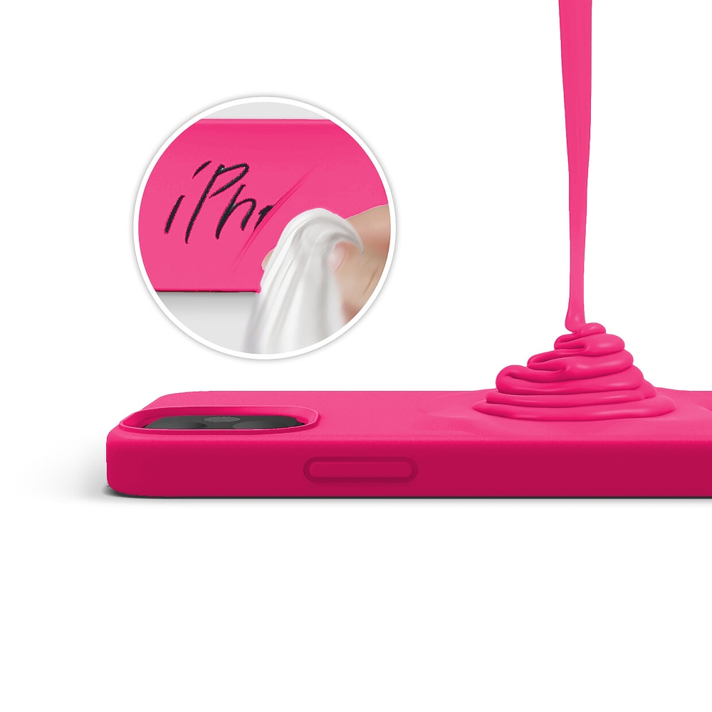 Husa CASEY STUDIOS™ compatibila cu iPhone 12 Mini, Soft Silicone Premium, Microfibra in Interior, Fuchsia, de Protectie, Ultra Slim, pentru Incarcare Wireless, Margini Ridicate de Protectia Ecranului si a Camerelor
