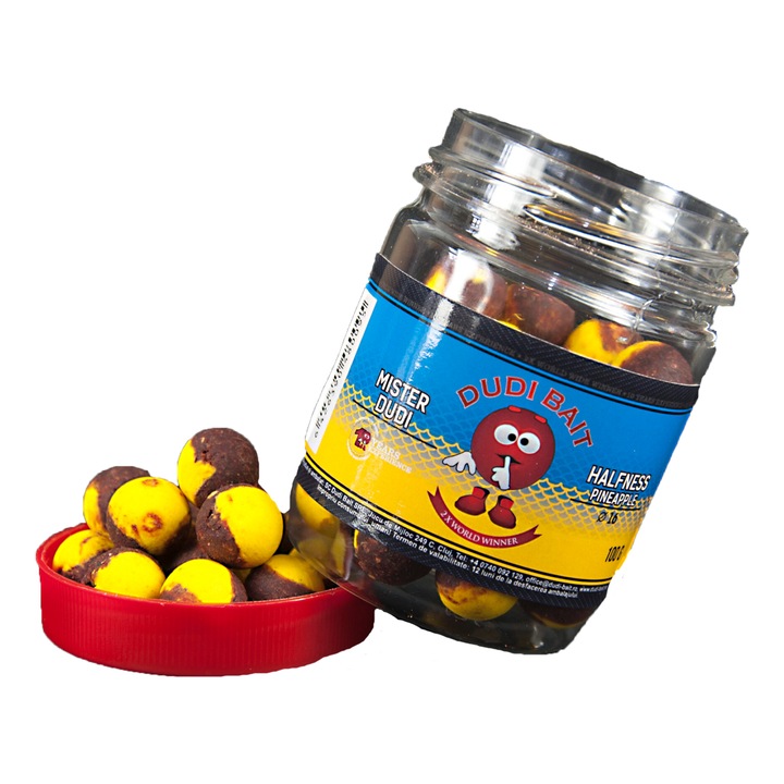 Boilies De Carlig Dudi Bait Mister Dudi Halfness Pinneaple 16mm / 100gr - Dudi00065