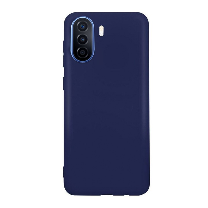 Капак, съвместим с Huawei Nova Y70, матов ефект, ултра безопасна камера, HTPMAG, син