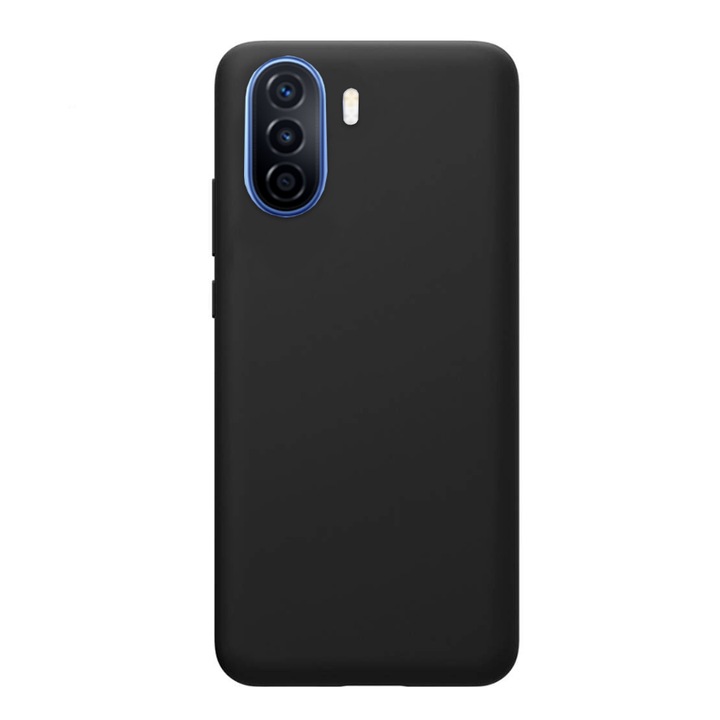 Капак, съвместим с Huawei Nova Y70, матов ефект, ултра безопасна камера, HTPMAG, черен