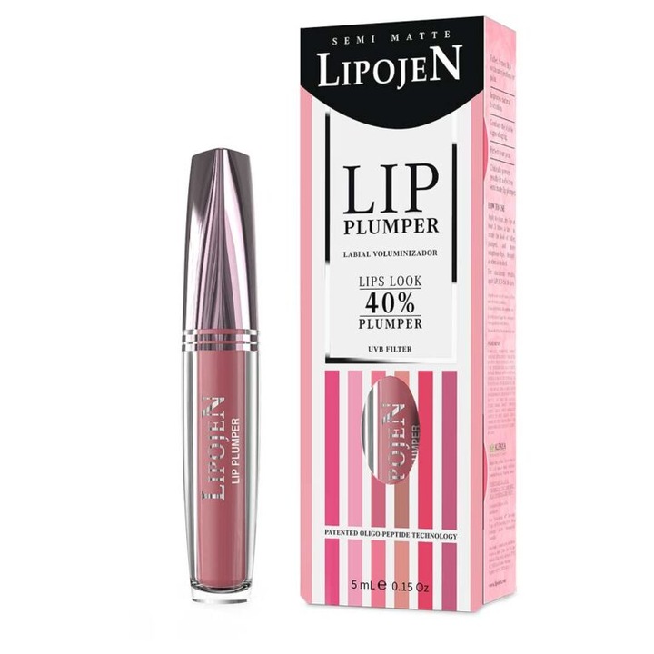 Течно червило Lipojen LOVE GLOW No. 6, Полуматово, За обем, С колаген, 5 мл