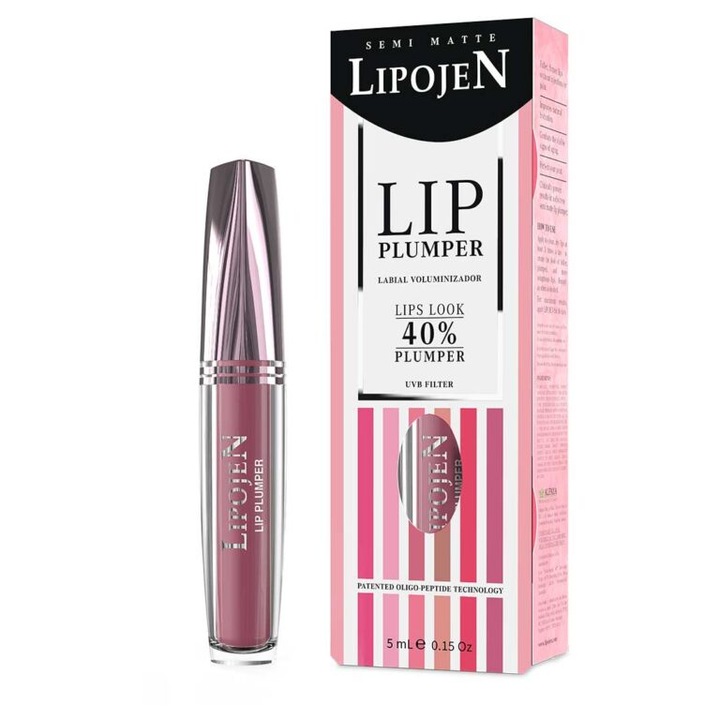 Течно червило Lipojen HIGH SOCIETY No. 7, Полуматово, За обем, С колаген, 5 мл