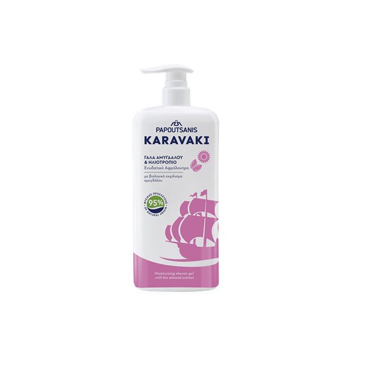 Gel de dus cu migdale si floarea soarelui, 750ml, Karavaki