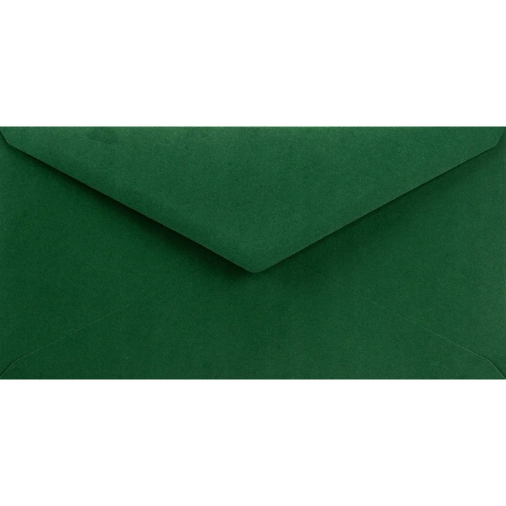 Комплект 25 цветни декоративни плика DL, 11x22 Sirio Color Foglia тъмнозелен, 115гр