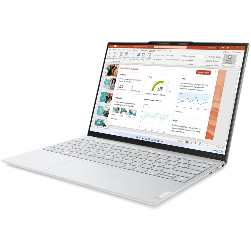 Laptop ultraportabil Lenovo Yoga Slim 7 Carbon 13IAP7 cu procesor