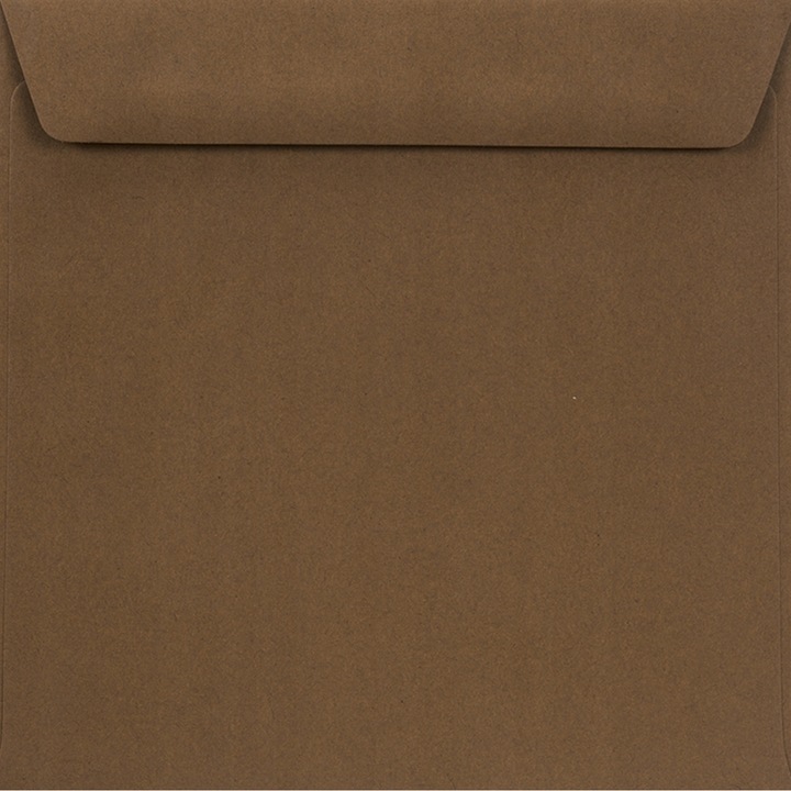 100 db dekoratív boríték készlet négyzet színben K4, 15,5x15,5 Burano Tabacco barna, 90g
