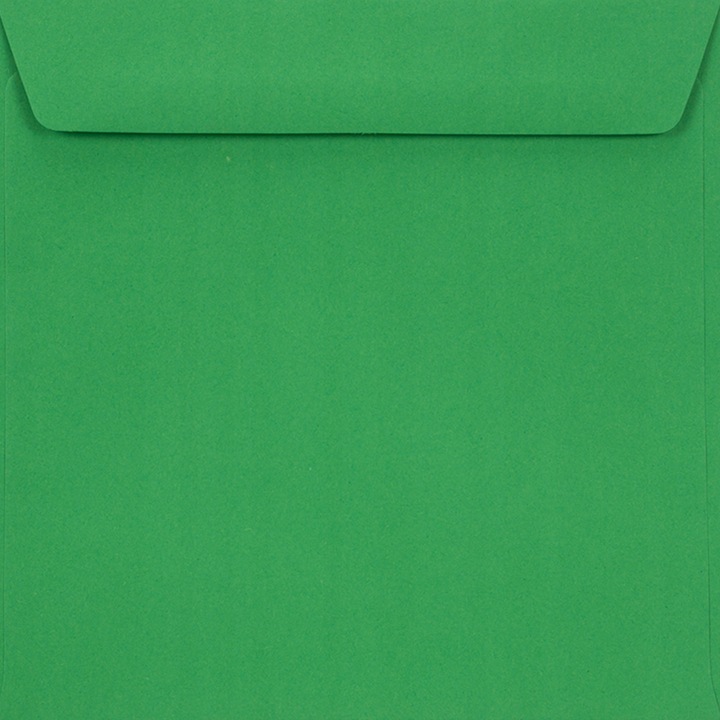 100 db-os dekoratív boríték készlet négyzet színben K4, 15,5x15,5 Burano Green Green zászló, 90g