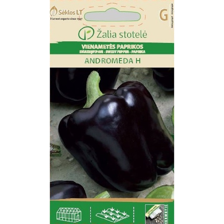Seminte, Ardei Gras Andromeda H, Žalia Stotelė, plic, 0.1 grame
