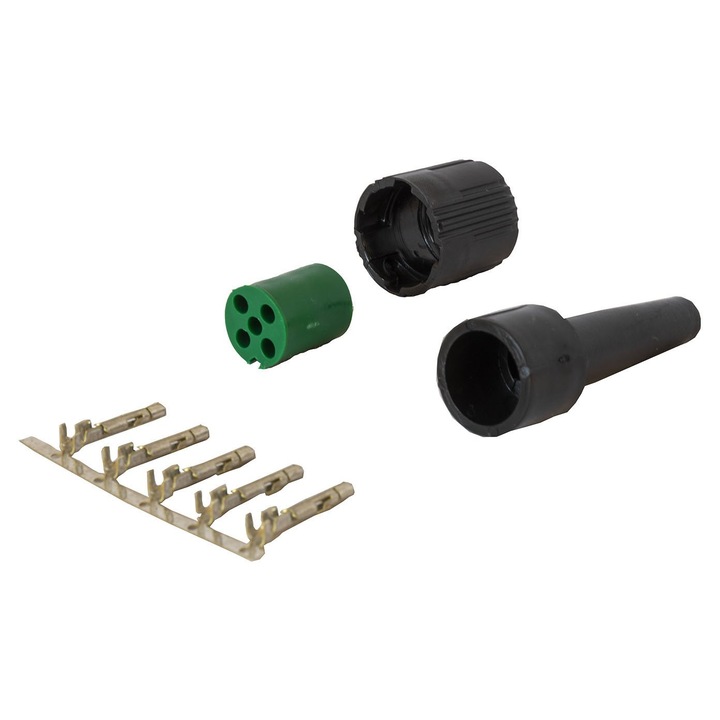 Conector Baioneta Mantes 5-Pin Pentru Lampi Spate 12V Verde Partea Dreapta