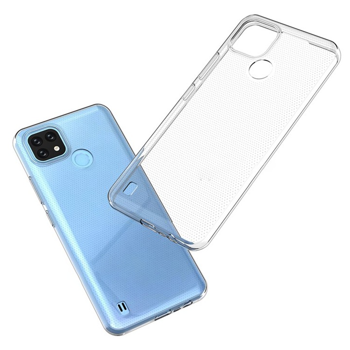 AZIAO szilikon tok Realme C21-hez, kristálytiszta, vékony illeszkedés, ultra védelmi technológia, átlátszó