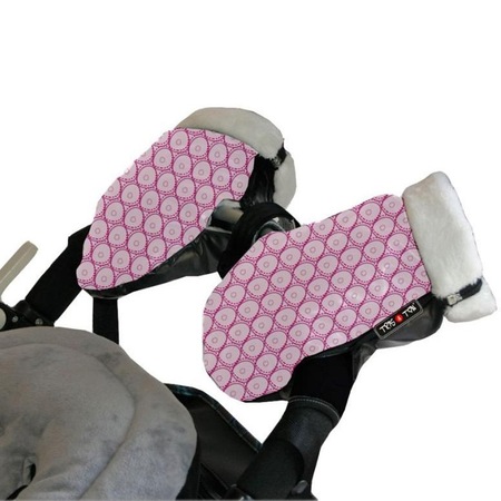 Ръкавици за количка Tris & Ton с принт розови жирафи