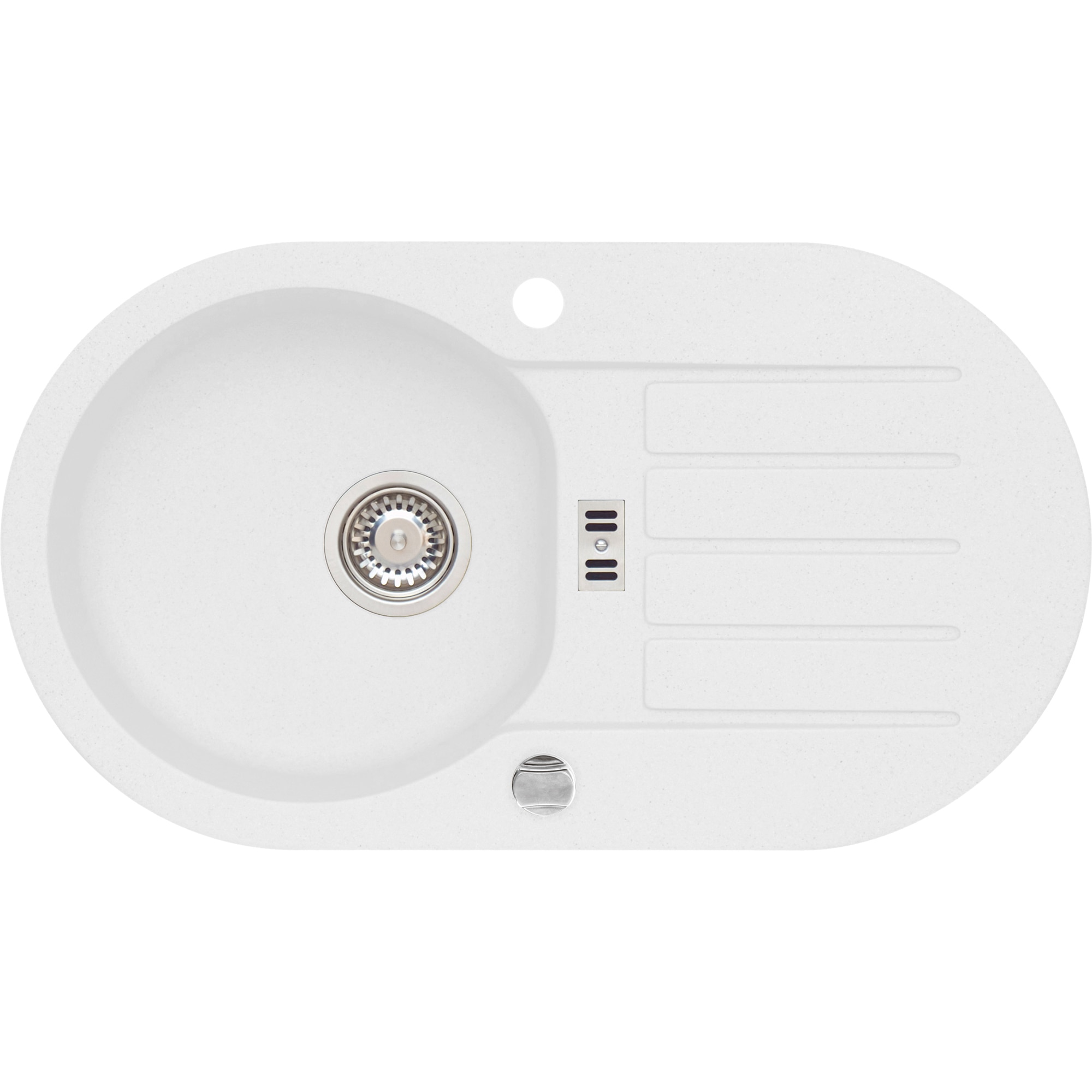 Chiuveta Algranit Alveus Niagara 40 A11, 780 x 435 mm, Material compozit, Reversibila, Alb