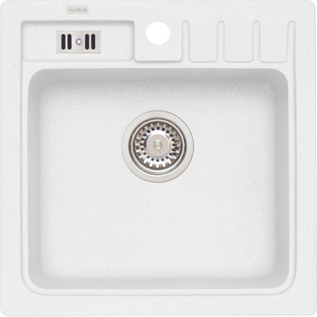 Chiuveta Algranit Alveus Niagara 20 A11, 465 x 465 mm, Adancime cuva 180 mm, Material compozit, Alb Chiuveta Algranit Alveus Niagara 20 A11, 465 x 465 mm, Adancime cuva 180 mm, Material compozit, Alb