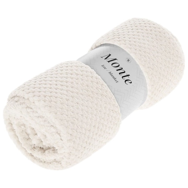 Patura Monte, Spod Igły i Nitki, Microfibra, 75 x 150 cm, Crem