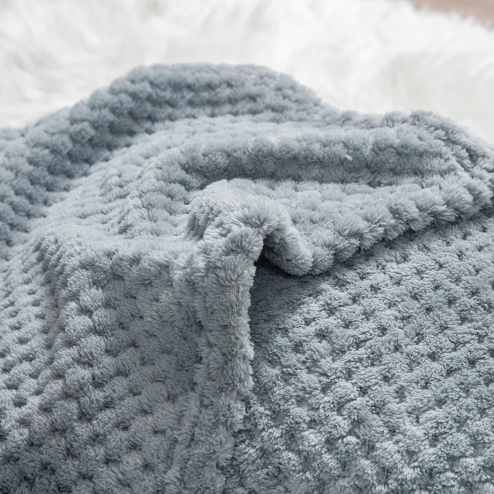 Patura Monte, Spod Igły i Nitki, Microfibra, 200 x 220 cm, Gri