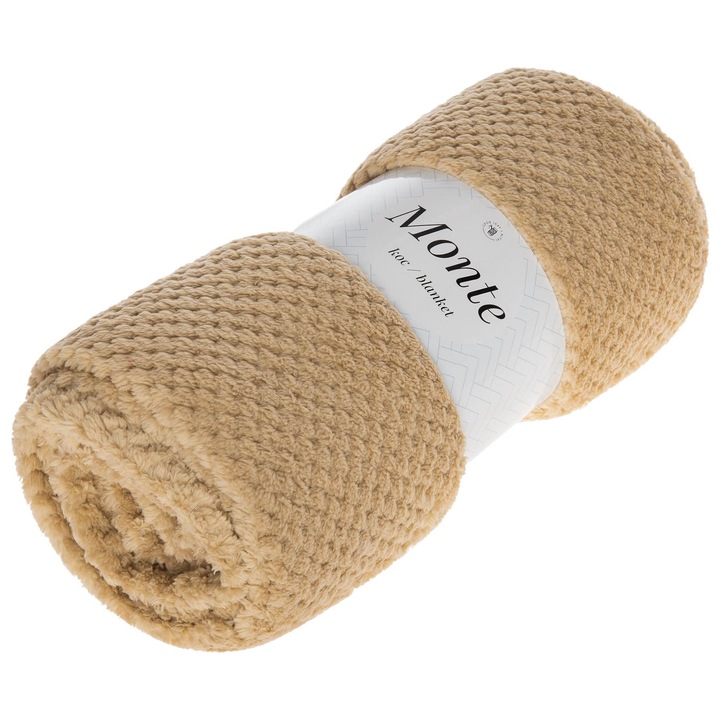 Patura Monte, Spod Igły i Nitki, Microfibra, 150 x 200 cm, Bej