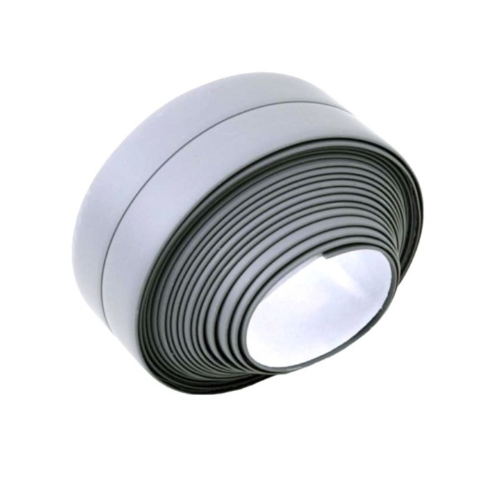 Banda Adeziva Izolanta EDAR, Antistropi, Mascare/Decorativa, Rezistenta La Umezeala, Pentru Baie si Bucatarie, Rezistenta, Usor De Curatat, 3.2 m, Gri