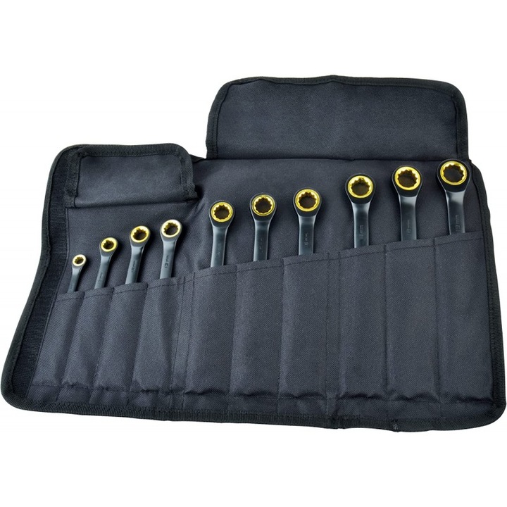 Set chei combinate cu clichet de la Quantool, 10 piese - Q25210