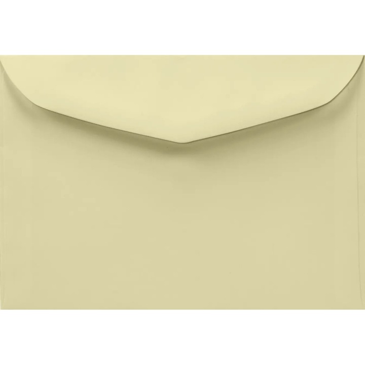 Set de plicuri decorative netede, Netuno, Arena, B6, 120x180mm, Lipire umeda, 120g/m2, Hartie, crema, 50 buc