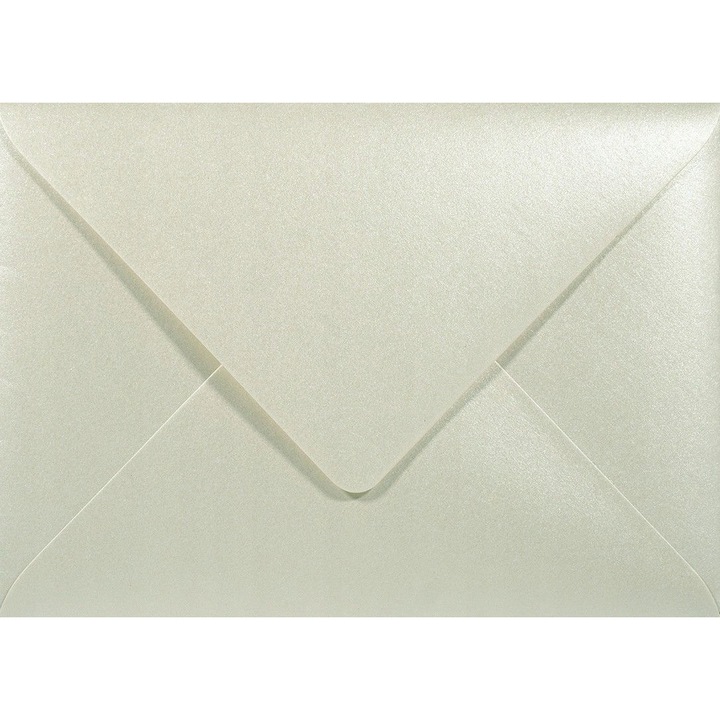 Комплект 25 метални декоративни плика B6, 12.5x17.5 Majestic Candelight Cream екрю, 120гр