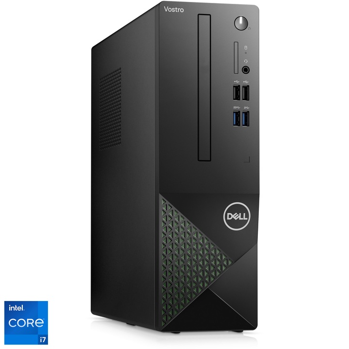 Настолен компютър Dell Vostro SFF 3710, Intel® Core™ i7-12700 до 4.90 GHz, 8GB, 512GB SSD, Intel® UHD Graphics 770, Microsoft Windows 11 Pro 64