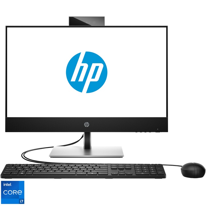 Sistem All-in-One HP ProOne 440 G9 cu procesor Intel® Core™ i7-13700T pana la 4.9GHz, 23.8", Full HD, IPS, 16GB DDR4, 512GB SSD, Intel® UHD Graphics 770, FreeDOS, Black